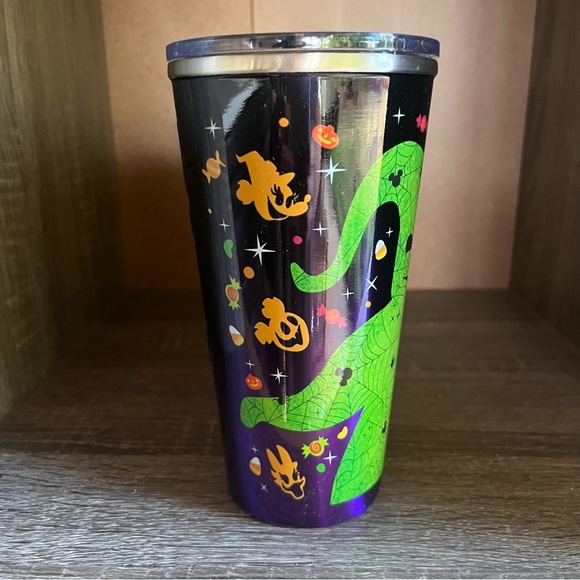Disney Parks 2022 Oogie Boogie Stainless Steel Tumbler with Lanyard Hold - Picture 3 of 7